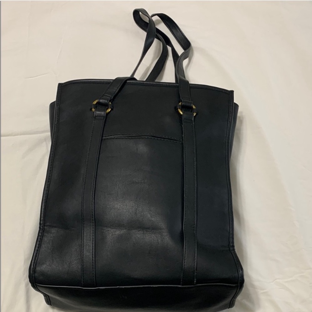 Black Leather Tote Bag